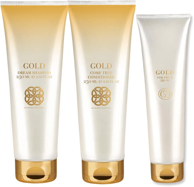 ** GOLD DREAM SHAMPOO 250 ML /// & /// COME TRUE CONDITIONER 250 ML & // GOLD CURLCREAM 150ML**