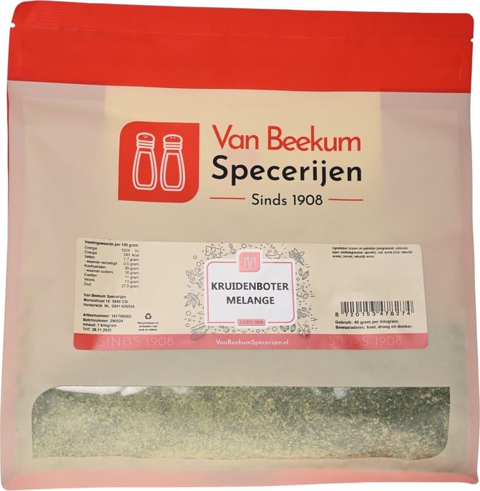 Van Beekum Specerijen - Kruidenboter Melange - 1 KG (hersluitbare stazak)
