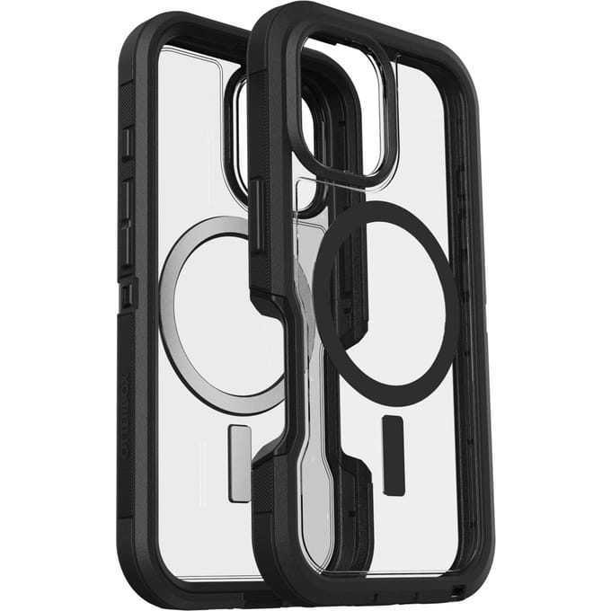 Otterbox Defender XT Backcover Apple iPhone 16 Zwart, Transparant MagSafe compatible, Stootbestendig