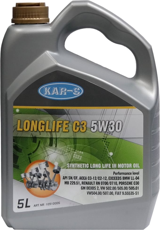 KAR-S - 5w30 motorolie - Volsynthetisch - Longlife C3 - 5 liter