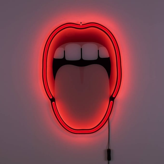 Seletti Studio Job Led Neon Signs Tong Wandlamp Rood