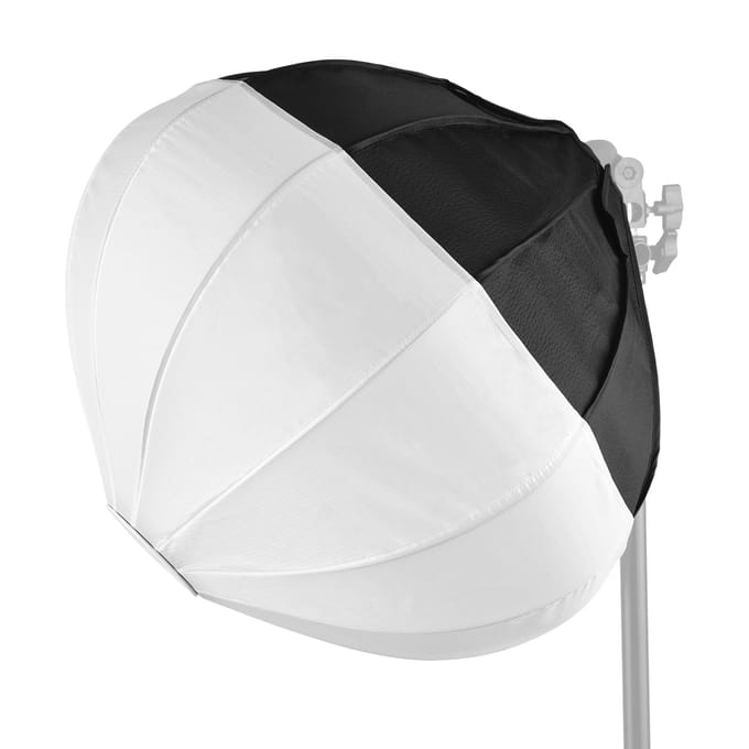 50cm/ 19.7in Lantaarn Softbox Sferisch Opvouwbare Softbox Snelle Installatie met E27 Fitting Draagtas EU Plug white