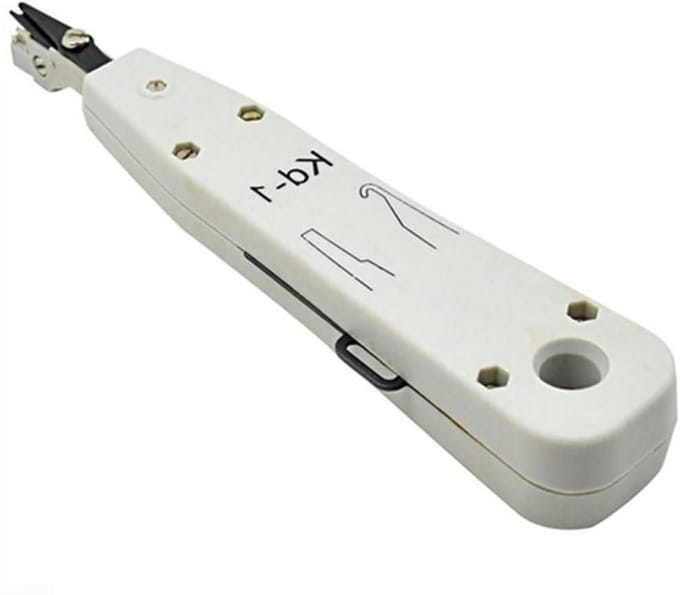 Punch Down Tool - Netwerk Tang - Kabel Installatie - Schokbestendige Handgreep - 20 x 3 x 2 cm - Grijs