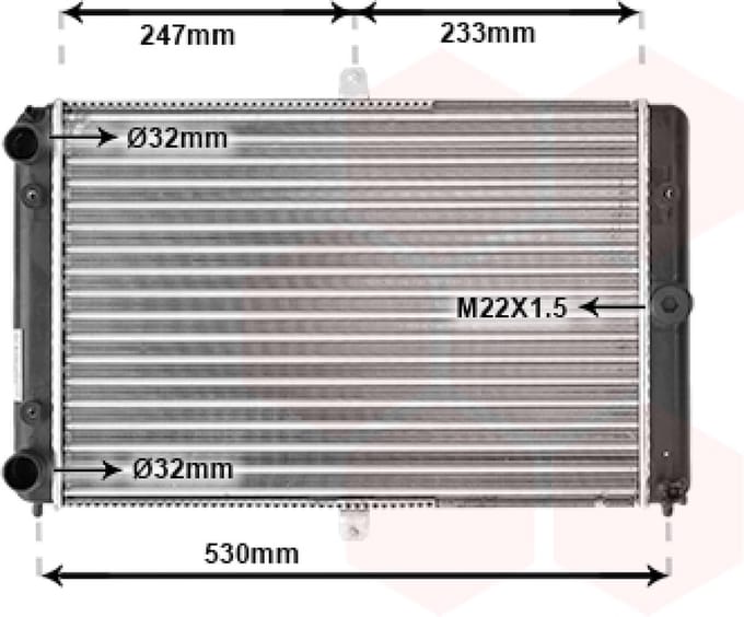 Van Wezel - RADIATOR VOOR LADA 2108 1986-2003 21080130101200