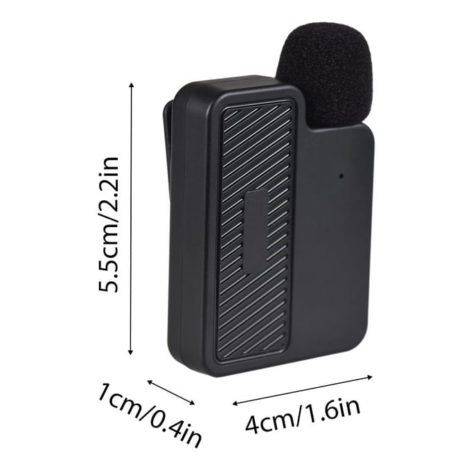 Draadloze microfoon Professionele revers-clip-onmicrofoon Ruisonderdrukking Geen vertraging Plug and Play IOS Plug