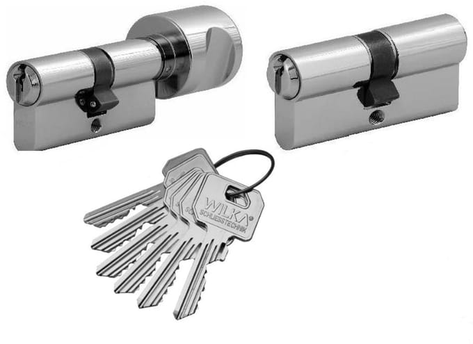 Wilka Cilinderslot 30/40mm met knop, Klasse C, 5 sleutels