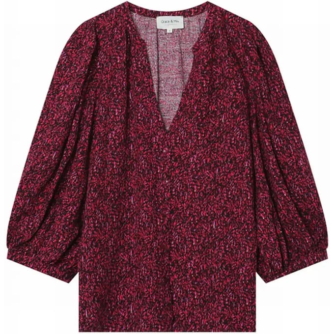 Vrouwenblouse Grace & Mila LAVANDE PIVOINE