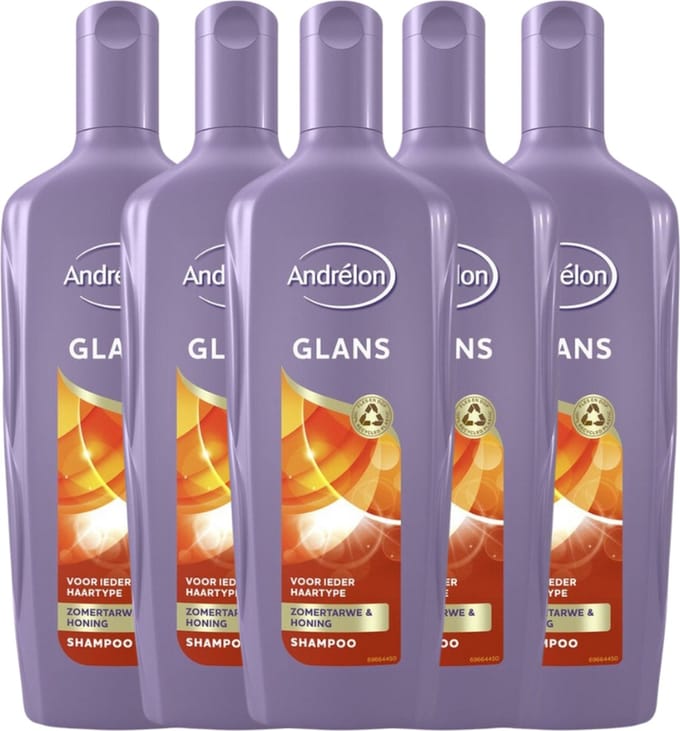 Andrelon Shampoo Glans 300ML x 5 - voordeelverpakking