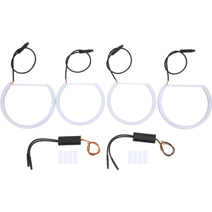 LED Angel Eyes Halo Ring Kit Wit Geel Tweekleurige Vervanging voor Koplampen van de 3 Serie E46 E90 E91 white