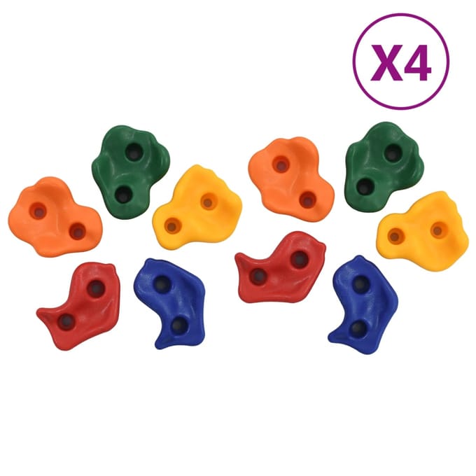 vidaXL - Klimstenen - 40 - st - met - touw - meerkleurig