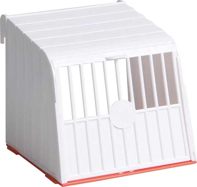 Flamingo Vogelaccessoire Nestkastje Plastic - Wit - 13 x 12 x 13 cm