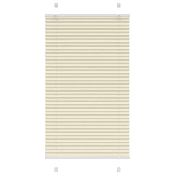 vidaXL - Plissé - rolgordijn - 75x100 - cm - stofbreedte - 74,4 - cm - polyester - crème