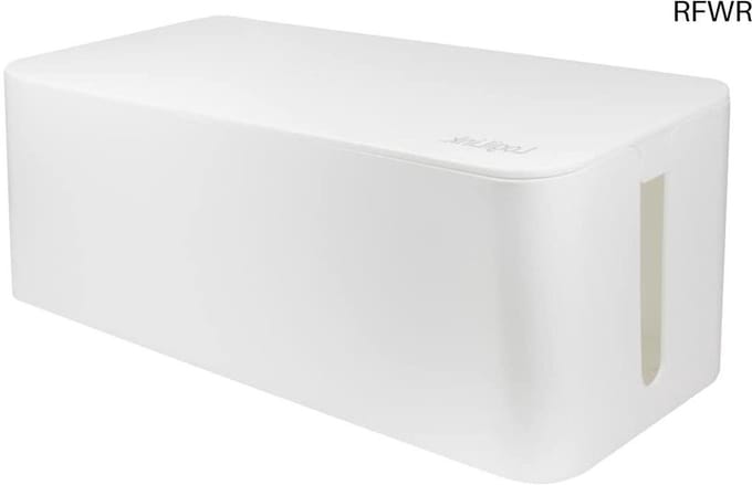 RFWR® Grote kabelbox voor kabelbeheer - 407 x 157 x 133,5 mm, wit
