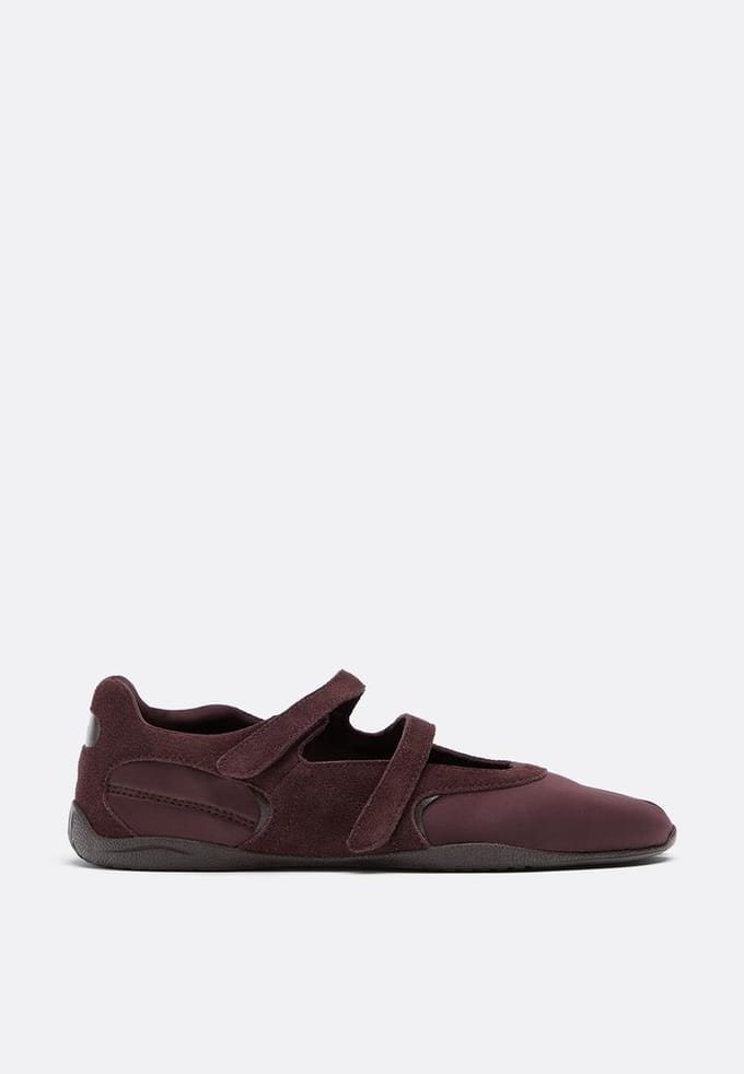 Stradivarius S032 Sneakerina's met gedeelde neus  BRUIN 35