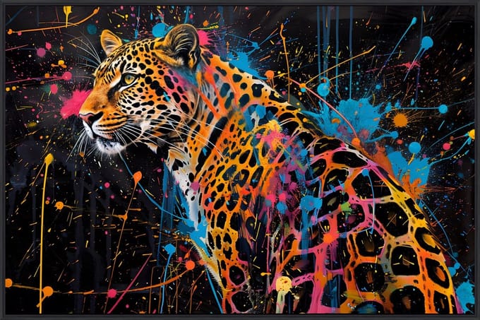HomeBound by KY | Schilderij high gloss 'Panter' | wandpaneel