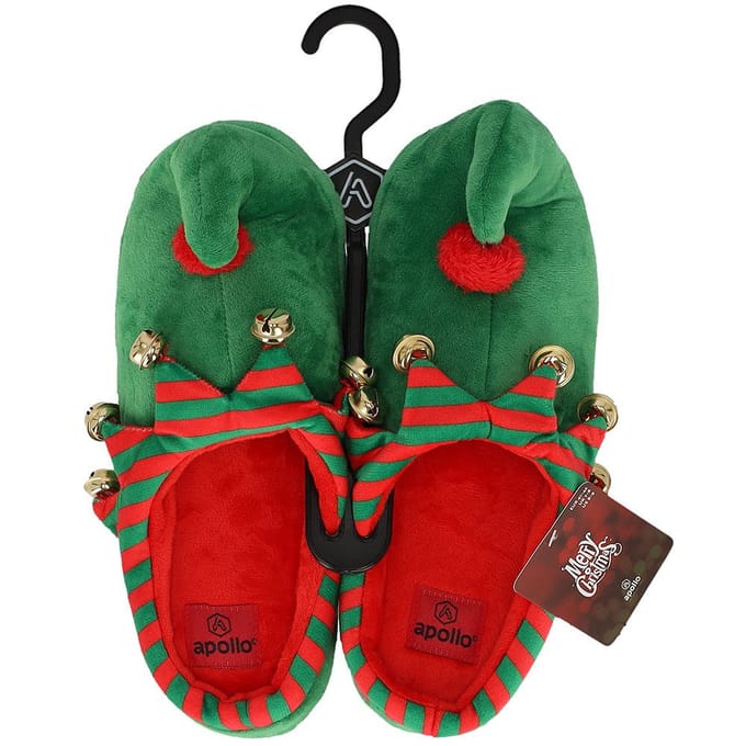 Kerstsloffen Heren - Elfthema - Groen / 43/44