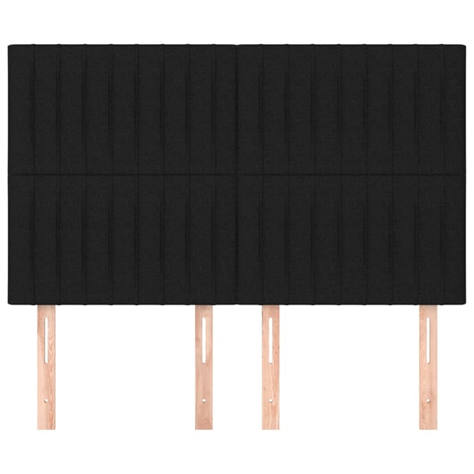 vidaXL - Hoofdbord - zwart - 144x5x118/128 - cm - stof