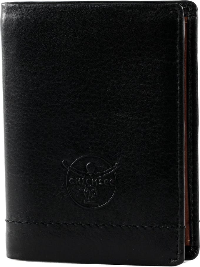 CHIEMSEE Leren Portemonnee Leather Wallet Black / Brown Zwart