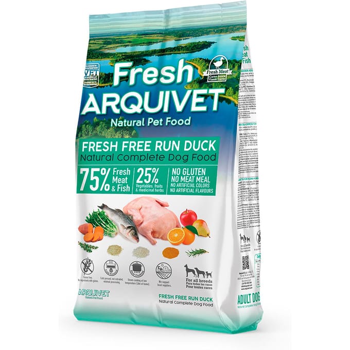 Dubbelpak: 2 x 2,5kg Arquivet Fresh Free Run droog hondenvoer met eend