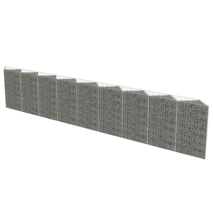 vidaXL - Schanskorf - wand - 630x30x100 - cm - gegalvaniseerd - staal