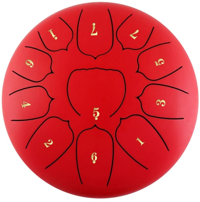 Nivard Handpan - Tongue Drum - Steel - Regen - Klankschaal - Rood