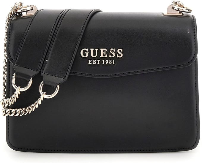 GUESS Schoudertas Evelune Convertible Xbody Flap Black Zwart
