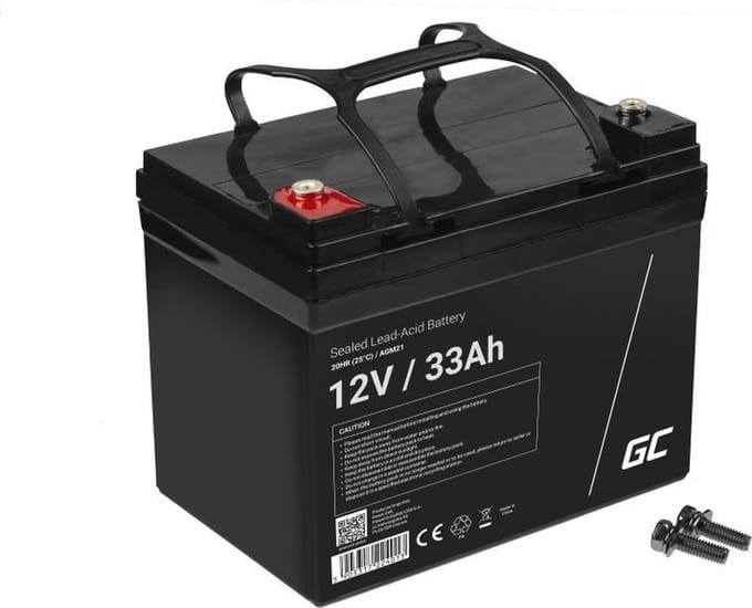 Green Cell AGM21 - 12V 33Ah VRLA Battery | AGM | Maintenance-Free