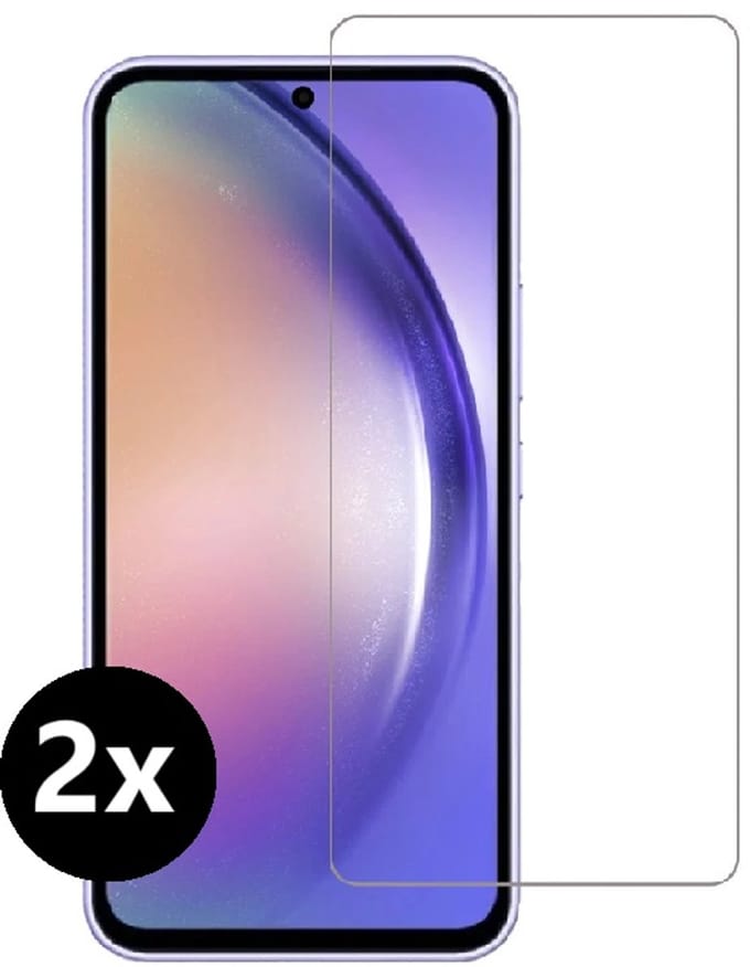 Screenprotector Samsung Galaxy A56 – 2-Pack – Gehard Glas 9H – Bubbelvrij – Case Friendly