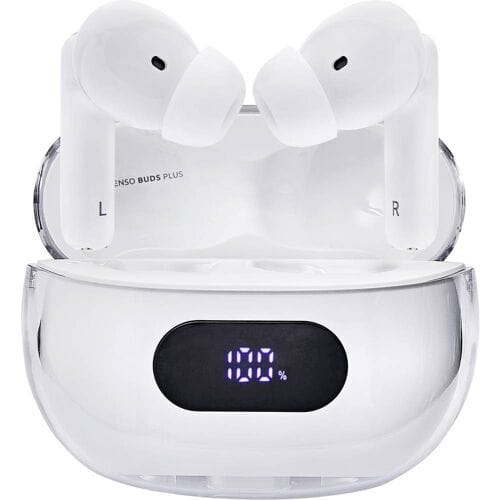 Intenso Buds Plus T312AE weiß In Ear headset Bluetooth Stereo Wit Noise Cancelling Mobiele telefoon