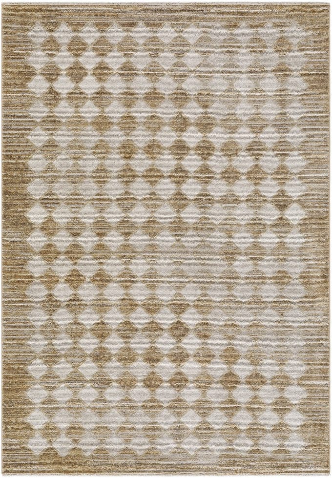 Galey Alix x SURYA Myrtle Avenue V vloerkleed scandinavisch geometrisch mosterd