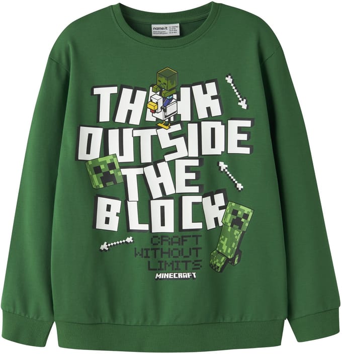 NAME IT - NKMJACKS MINECRAFT NREG SWEAT UNB BFU - Jongens - Sweaters