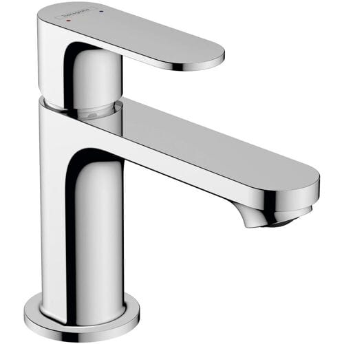 Hansgrohe Rebris S wastafelkraan - model 80 - opbouw - laag - eengreeps - met trekwaste - chroom