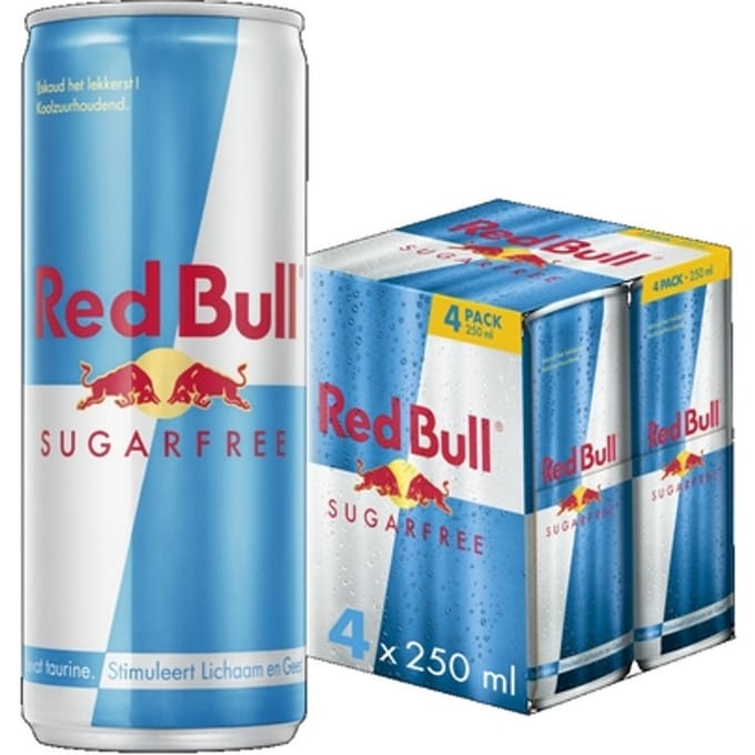 Energiedrank Red Bull sugarfree blik 250 ml