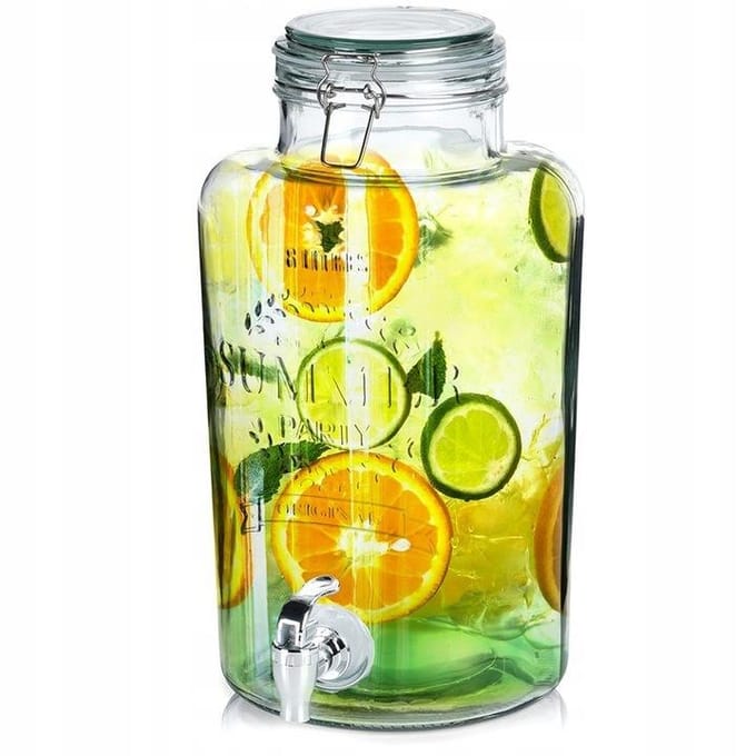 Drankdispenser met Kraan Glas 8 l - Kraantje - Limonadetap - Drank Dispenser - Limonadedispenser - Kan - Karaffe