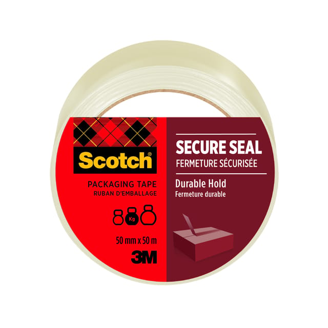 Verpakkingstape Scotch Secure Seal 50mmx50m transparant | Stuk a 1 rol