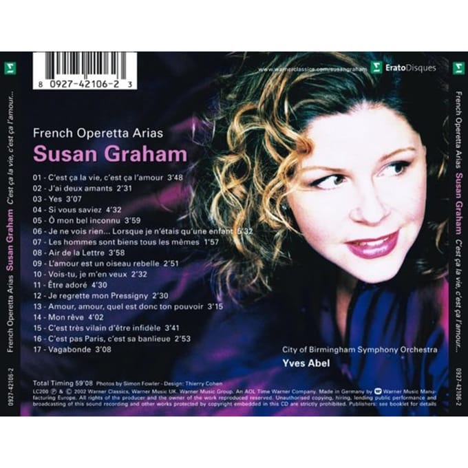 CD - Susan Graham - French Operetta Arias