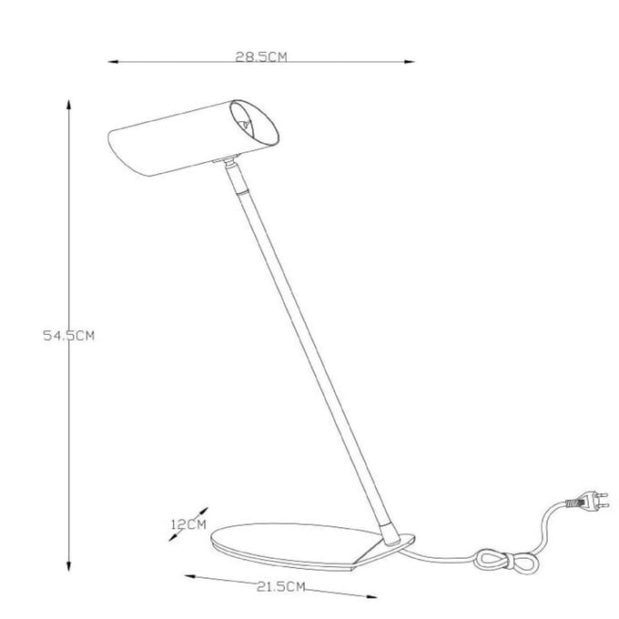 Lucide HESTER - Bureaulamp - 1xGU10 - Antraciet