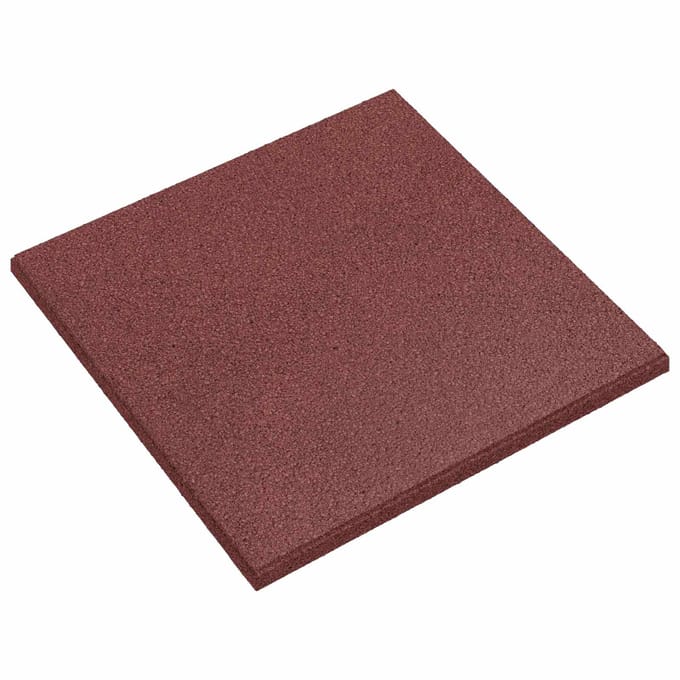 vidaXL - Valbescherming - Tegels - 6 - st - Rood - 50 - x - 50 - cm - Rubber
