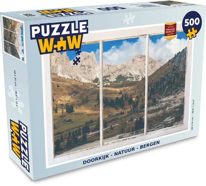 Puzzel Doorkijk - Natuur - Berg - Legpuzzel - Puzzel 500 stukjes
