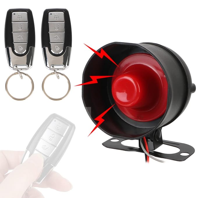 Universele auto-alarm niet-destructieve installatie 12Volt autobeschermingssysteem apparaat zwart