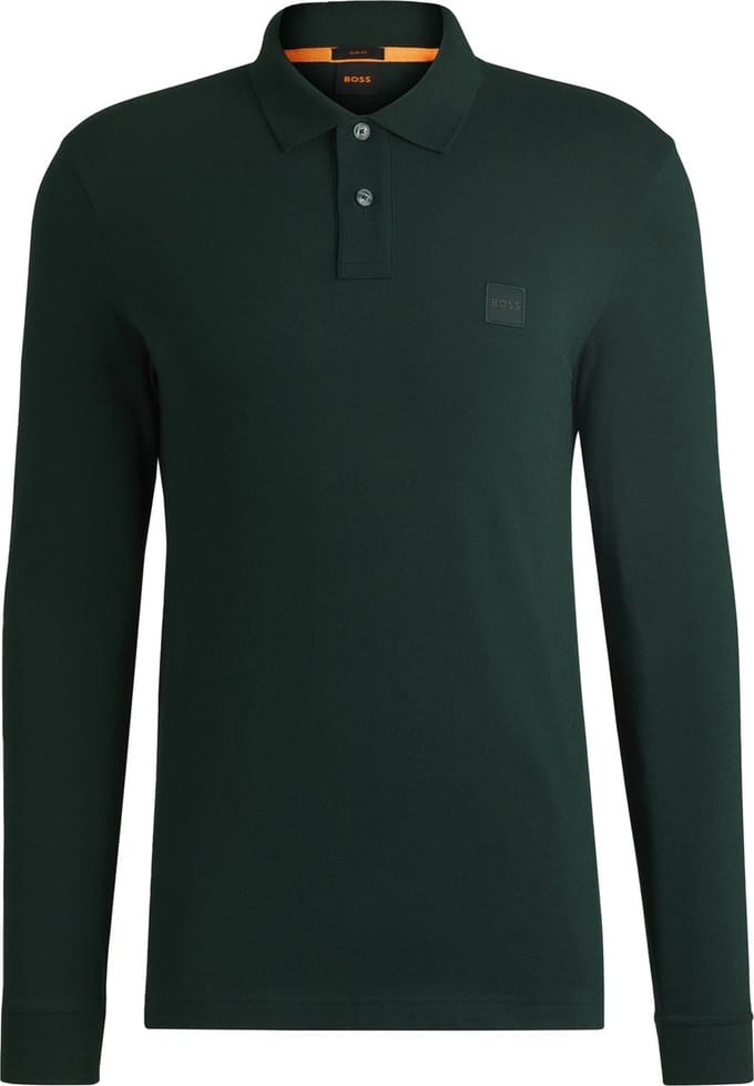 BOSS Passerby Polo Donkergroen - Maat 4XL - Heren - Longsleeve polo