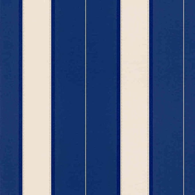 BLAUW STREPEN BEHANG PAPIER RASCH LOUNGE
