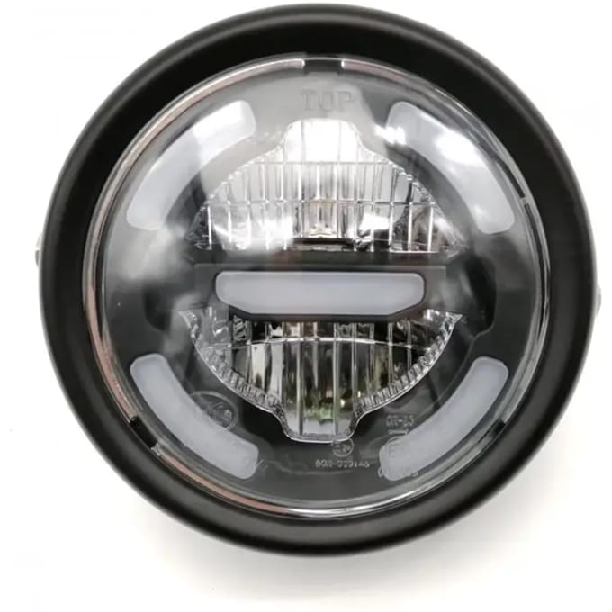 Motorfiets met geleide koplamp Brazoline WING Custom