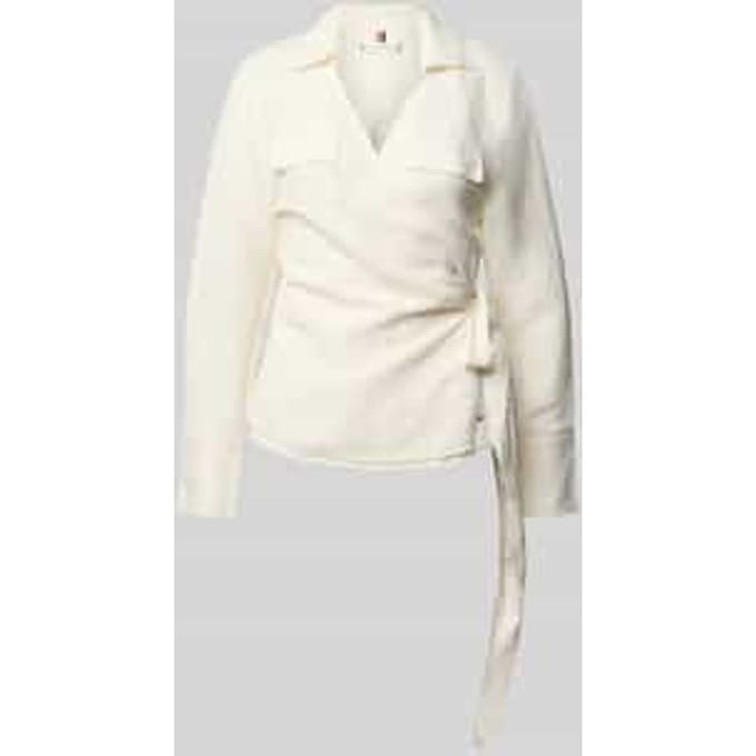 Relaxed fit blouse van een mix van linnen en viscose