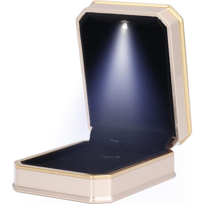LED Hanger Ketting Geschenkdoos Multifunctionele Flock Sieraden Opberg Display Case voor Thuis gray