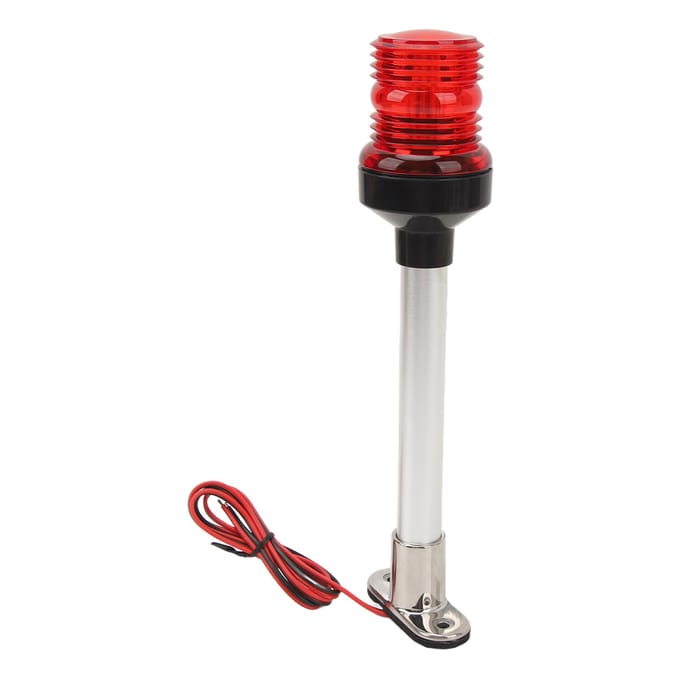 10in Boot Heklicht 360 Graden LED Rondom Verlichting 316 RVS Basis Anker Navigatie rood