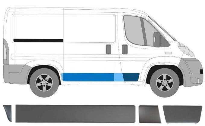 Sierlijsten set voor Citroen Jumper 2006-2018 / Rechts
