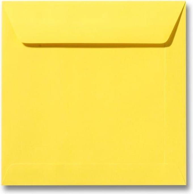 Envelop 22 x 22 Boterbloemgeel, 100 stuks