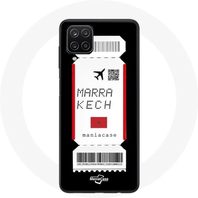 Coque Samsung Galaxy A12 Billet d'avion marrakech