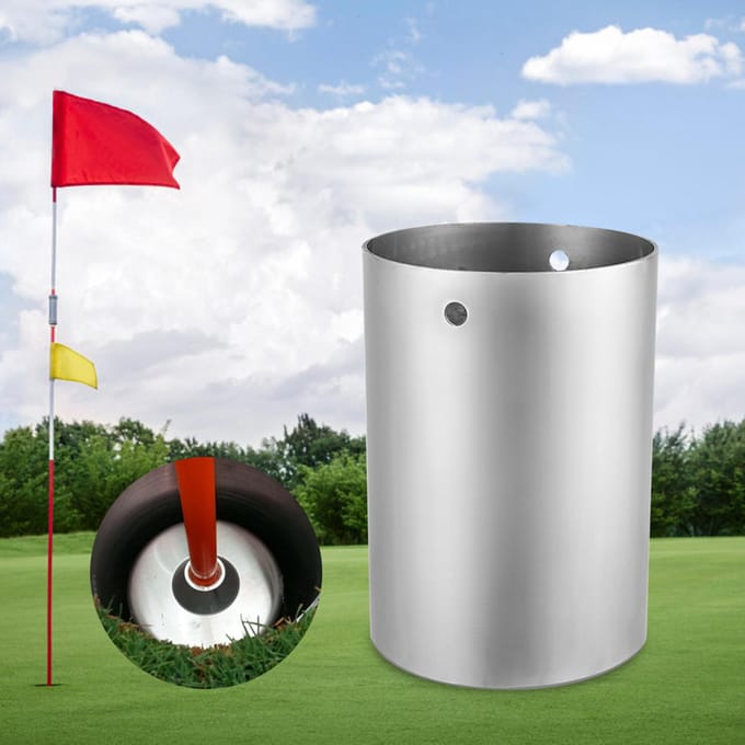 Golf Hole Cup Putting Yard Tuin Achtertuin Oefenstok Golf Trainingshulpmiddelen black